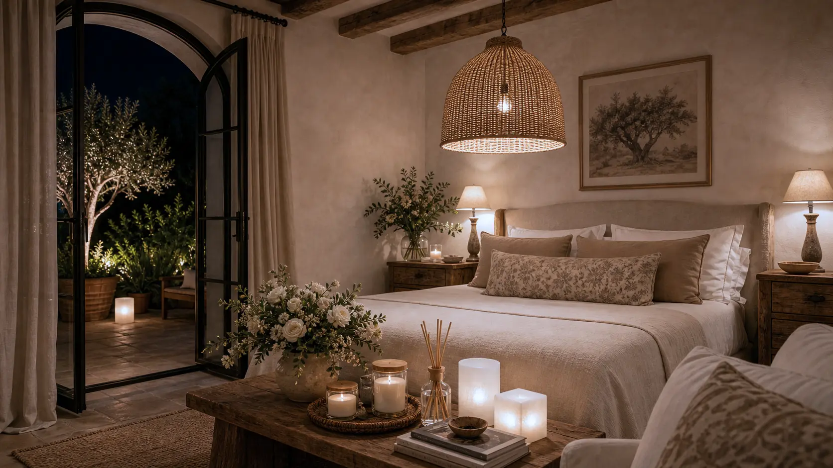 Pack aromático limpio en habitación de hotel boutique.
